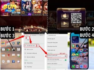 Hướng dẫn tải app SUMVIP về điện thoại iOS Và Android Mo ta 4 buoc tai app SUMVIP tren dien thoai Android