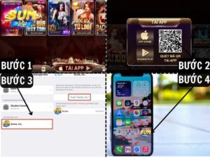 Hướng dẫn tải app SUMVIP về điện thoại iOS Và Android Mo ta 4 buoc tai app SUMVIP tren dien thoai iOS